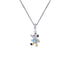925 Sterling Silver Little Mousie Rhodium Plated Pendant For Kids