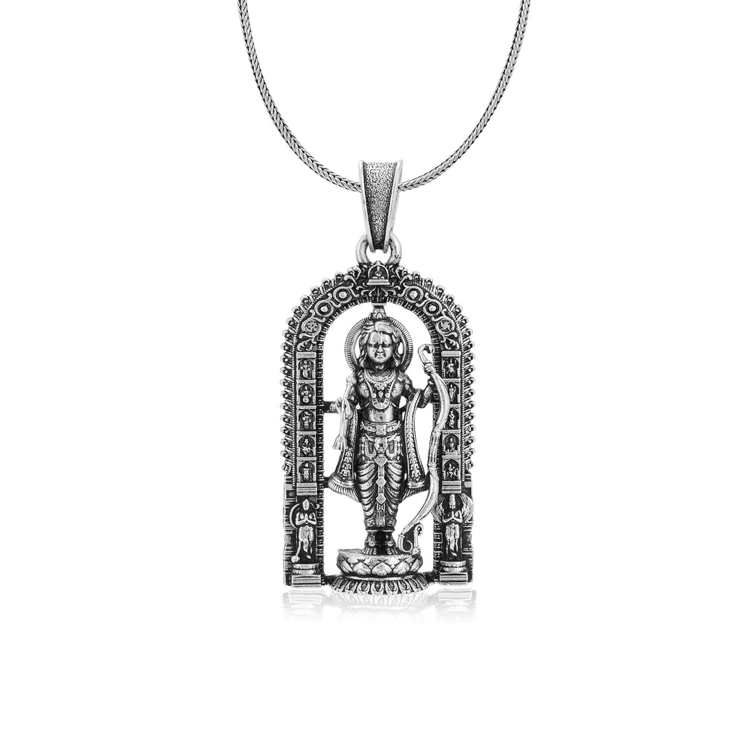 925 Sterling Silver Lord Rama Oxidised Pendants for Men & Women