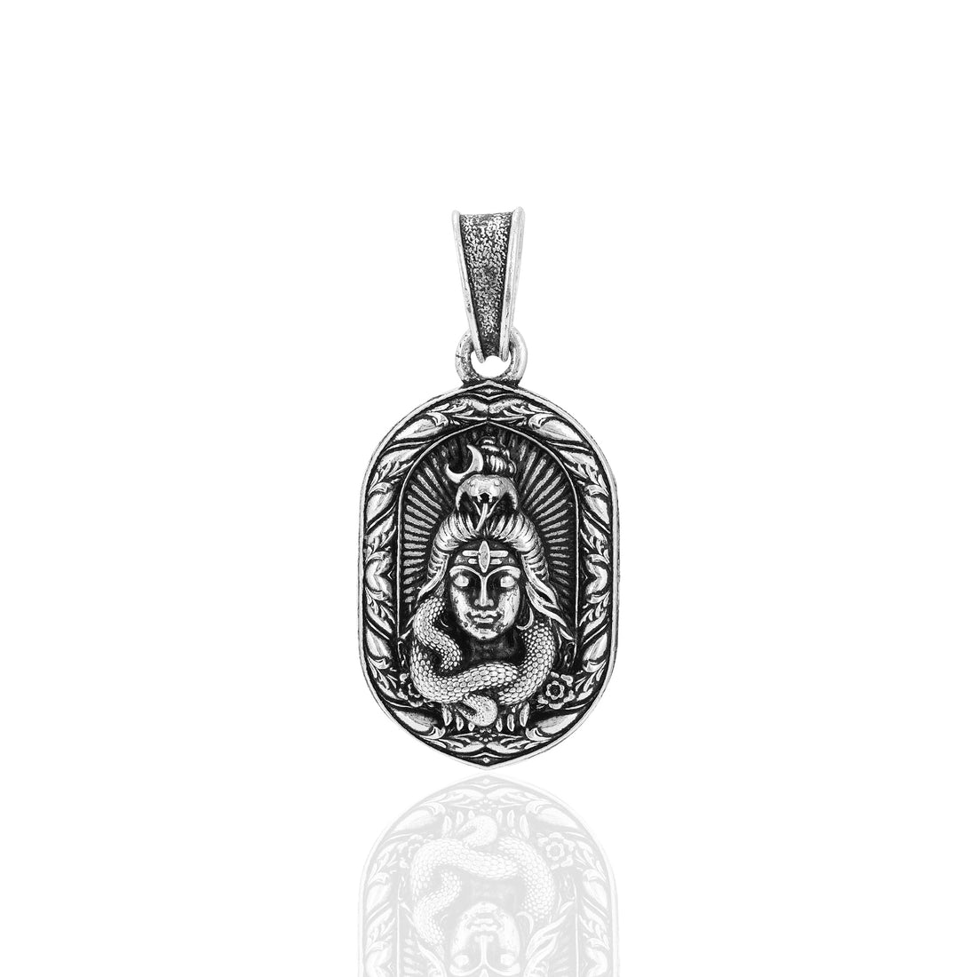 925 Sterling Silver Lord Shiva Oxidised Pendants For Men &amp; Women 