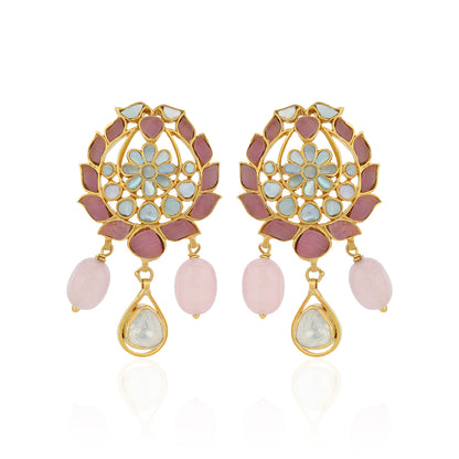 925 Sterling Silver Lotus Pearl Drop Earrings for Women