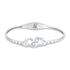 925 Sterling Silver Loving Hands Heart Design Kada for Women
