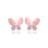 925 Sterling Silver Lucky Printed Butterfly Earrings For Women