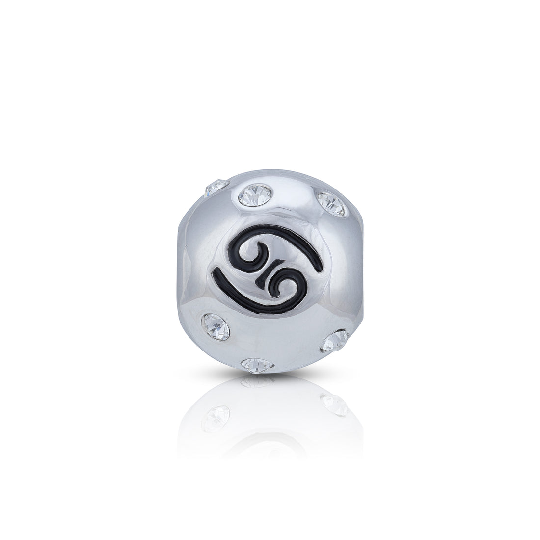 925 Sterling Silver Lunar Cancer Sparkle Bead Charm Pendant for Women