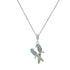 925 Sterling Silver Lush Green Lovebirds Pendant for Kids