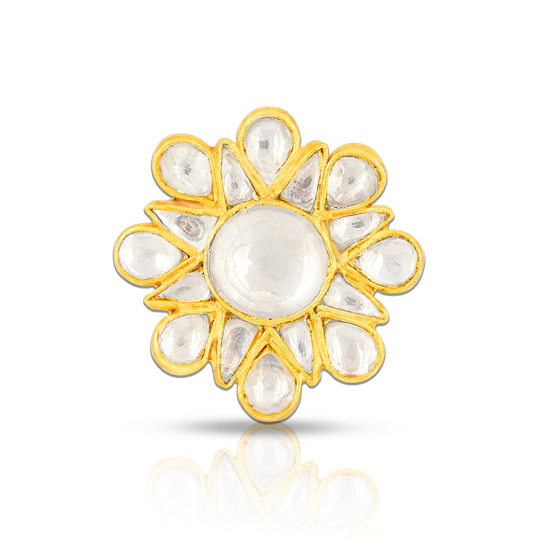 925 Sterling Silver Lustrous Petal Glow Rings for Women