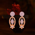 925 Sterling Silver Luxe Oval Drop Crystal Cluster Rose Gold Plated Earrings For Women