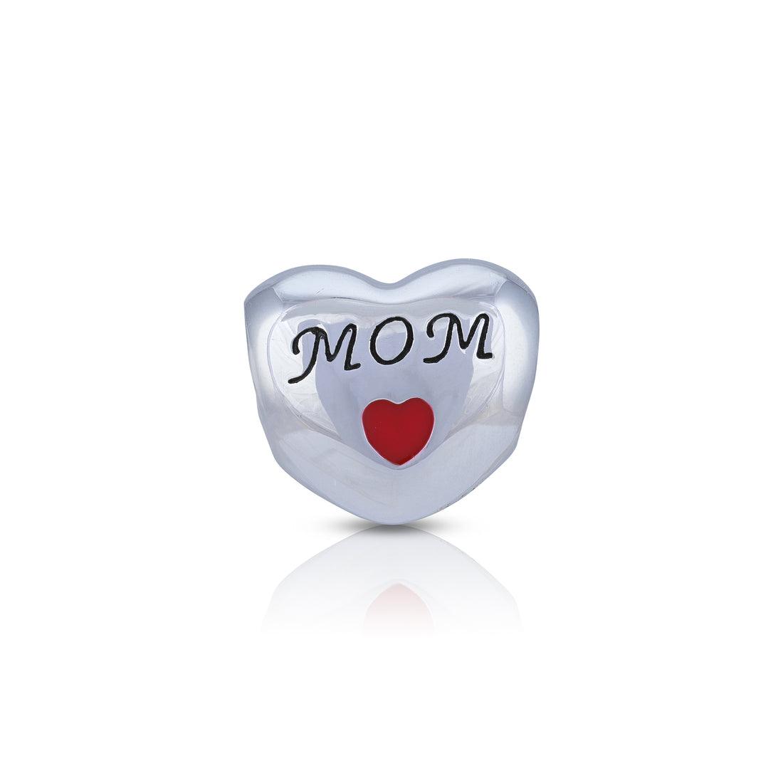 925 Sterling Silver MOM Tribute Heart Elegant Charm Pendant for Women