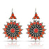 925 Sterling Silver Majestic Crimson Bloom Earrings for Women