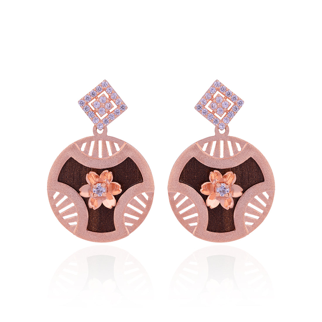 925 Sterling Silver Majestic Floral Grace Earrings  For Women
