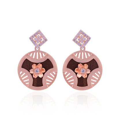925 Sterling Silver Majestic Floral Grace Earrings  For Women
