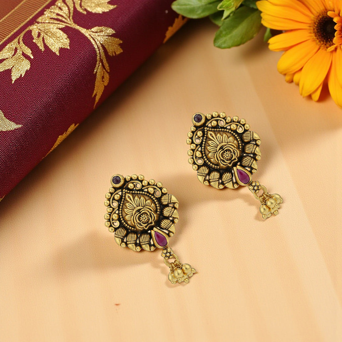 925 Sterling Silver Majestic Lotus Earrings for Women