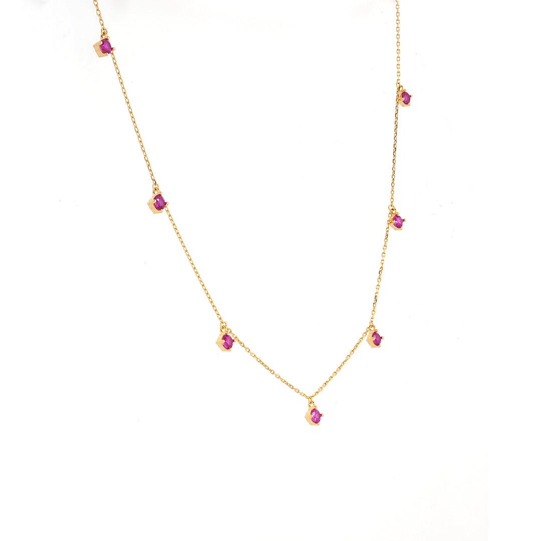 925 Sterling Silver Majestic Magenta Necklace Online