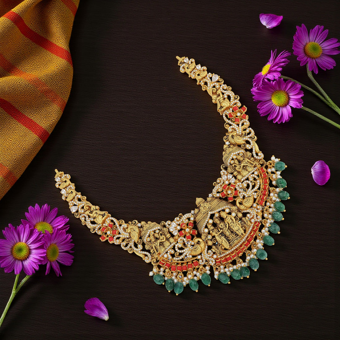 925 Sterling Silver Mandapam Divine Necklace for Women