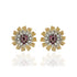 925 Sterling Silver Manga Centered Peacock Enchantment Dual Tone Earrings for Women