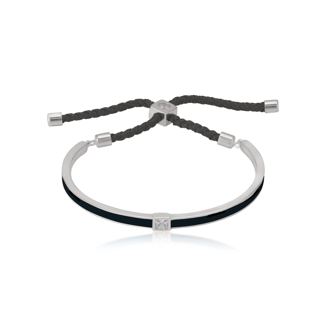 925 Sterling Silver Matte Dual Wire Rope Bracelet for Men