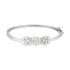 925 Sterling Silver Matte Floral Trio Sculpted Petal Detailing Bracelet for Women