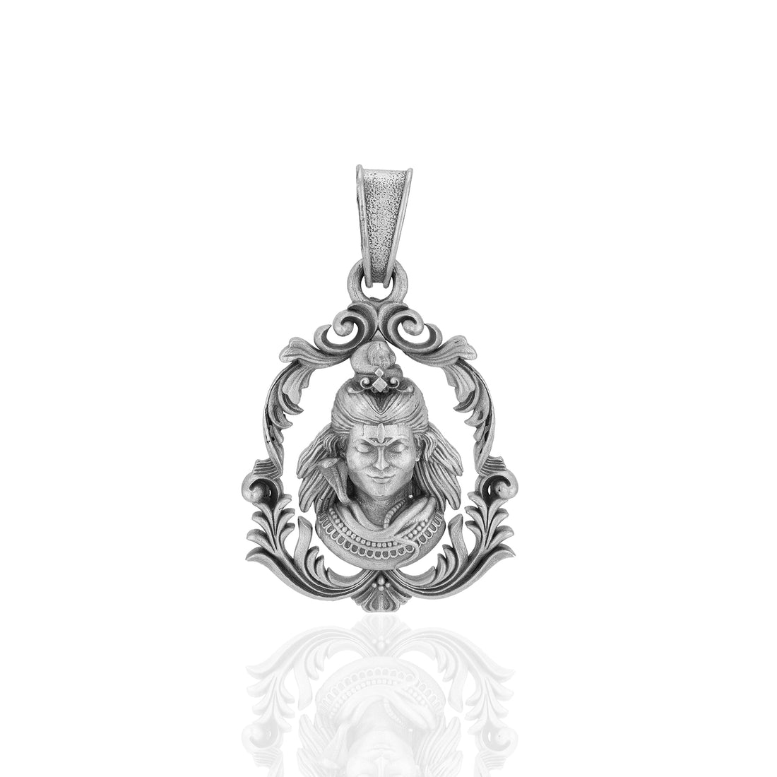 925 Sterling Silver Meditative Lord Shivan Oxidised Pendant for Men & Women