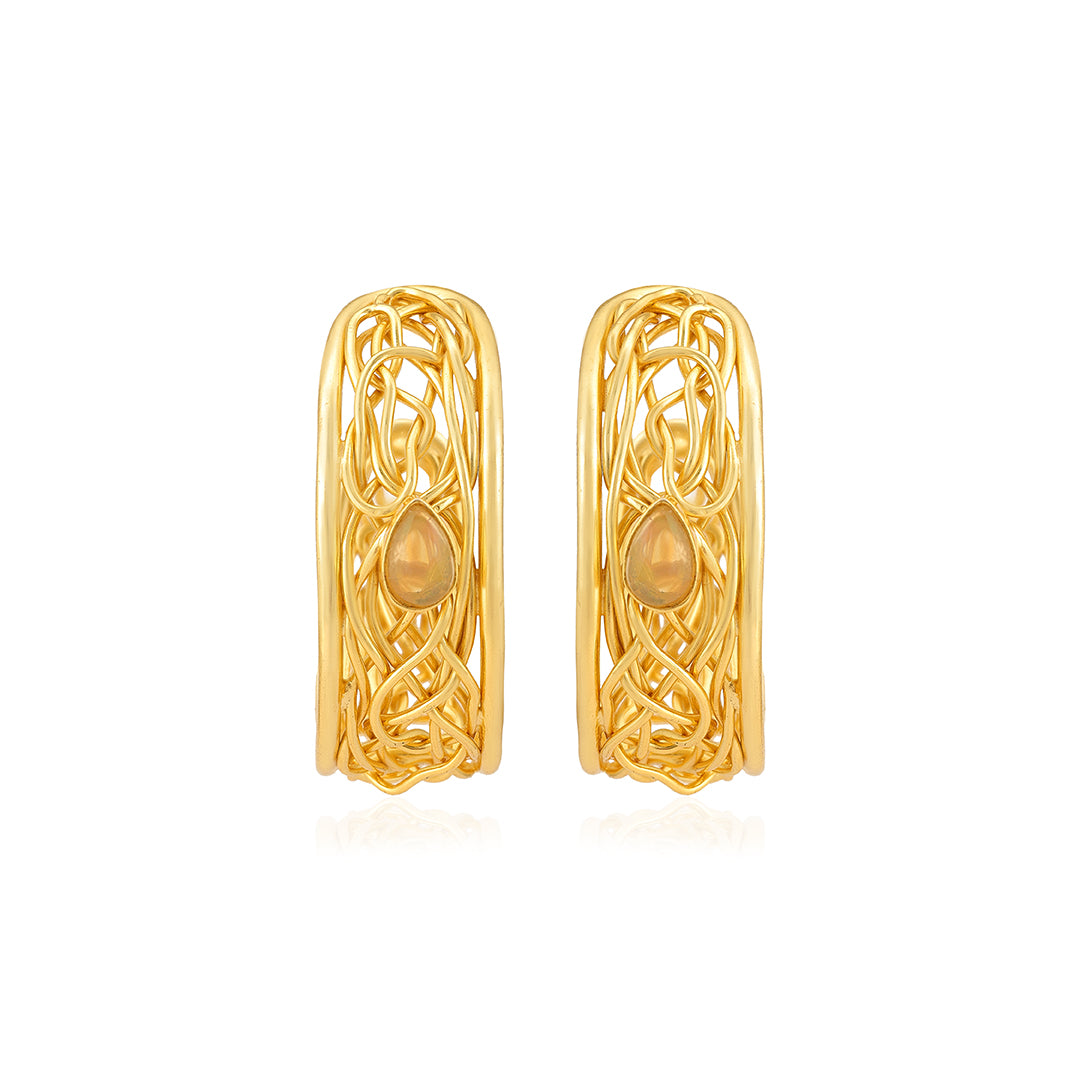 925 Sterling Silver Messy Chic Earring