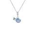 925 Sterling Silver Mini Blue Bird Rhodium Plated Pendant For Kids