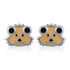 925 Sterling Silver Mini Furry Rhodium Plated Stud For Kids