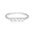 925 Sterling Silver Minimal Four Bead Linear Bar Ring for Women
