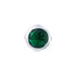 925 Sterling Silver Minimalist Green Emerald Rhodium Plated Nosepin For Women