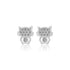925 Sterling Silver Misty Cat Rhodium Plated Stud For Kids
