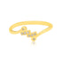 925 Sterling Silver Modern Dash Gold Plated Ring for Women