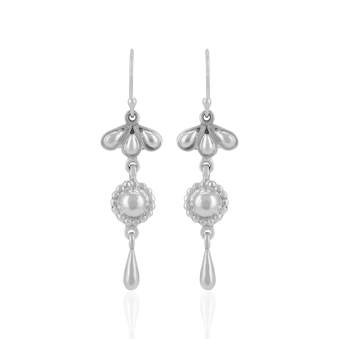 925 Sterling Silver Modern Minimal Teardrop Earrings For Women