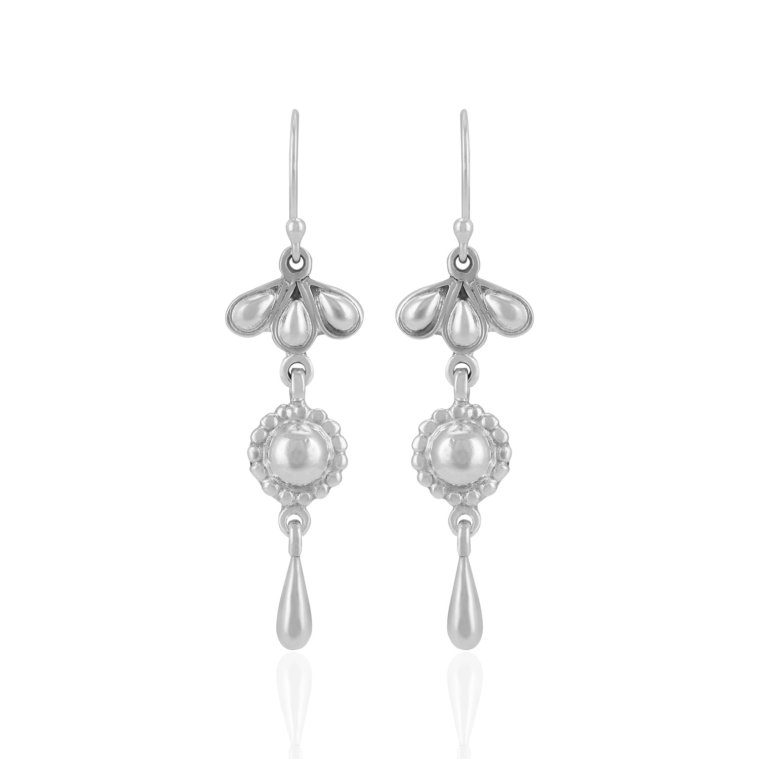 925 Sterling Silver Modern Minimal Teardrop Earrings For Women