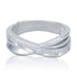 925 Sterling Silver Modern Twist Dual Band Ring for Women