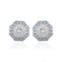 925 Sterling Silver Moonlit Blossom Iridescent Petal Detailing Rhodium Plated Earrings For Women