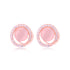 925 Sterling Silver Moonstone Centre Ring of Small Stones Earrings For Women