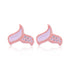 925 Sterling Silver Mother of Pearl Flame Curve Rose Gold Plated Stud for Women
