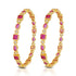 925 Sterling Silver Multi-Shaped Ruby Bangle for Women