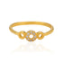 925 Sterling Silver Nova Circle Gold Plated Ring for Women