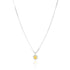 925 Sterling Silver November Month Circle Citrine Birthstone Chain Pendant For Women