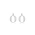 925 Sterling Silver O Shaped Rhodium Plated Earring For Women