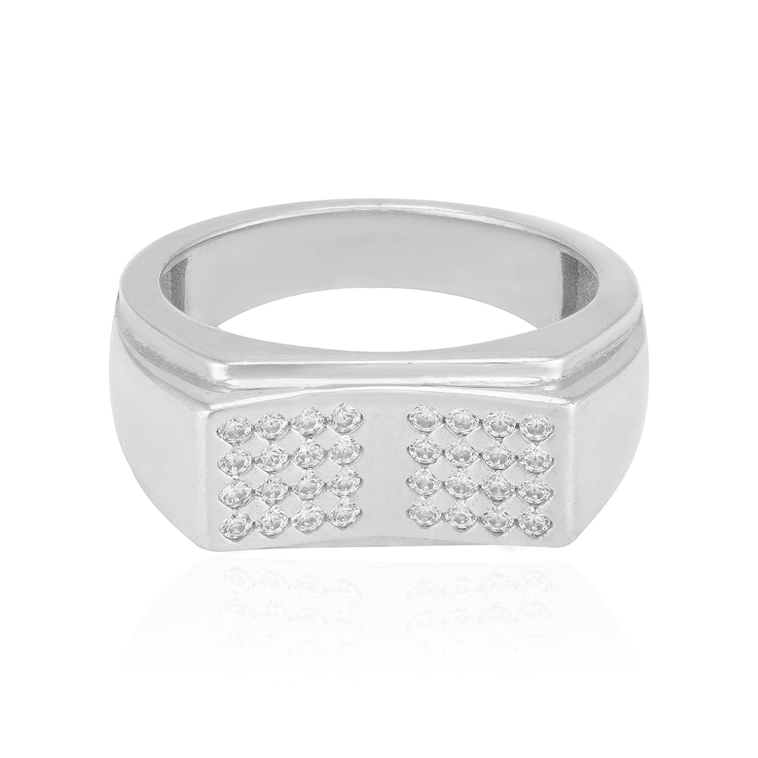 925 Sterling Silver OctaGrid Diamond Luxe Ring for Men