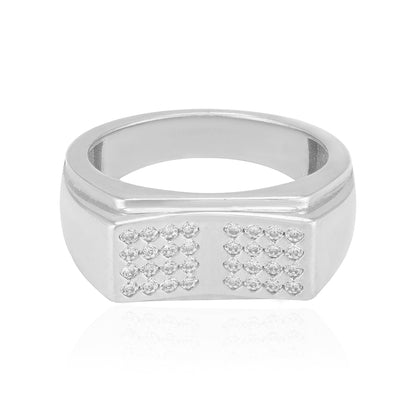 925 Sterling Silver OctaGrid Diamond Luxe Ring for Men