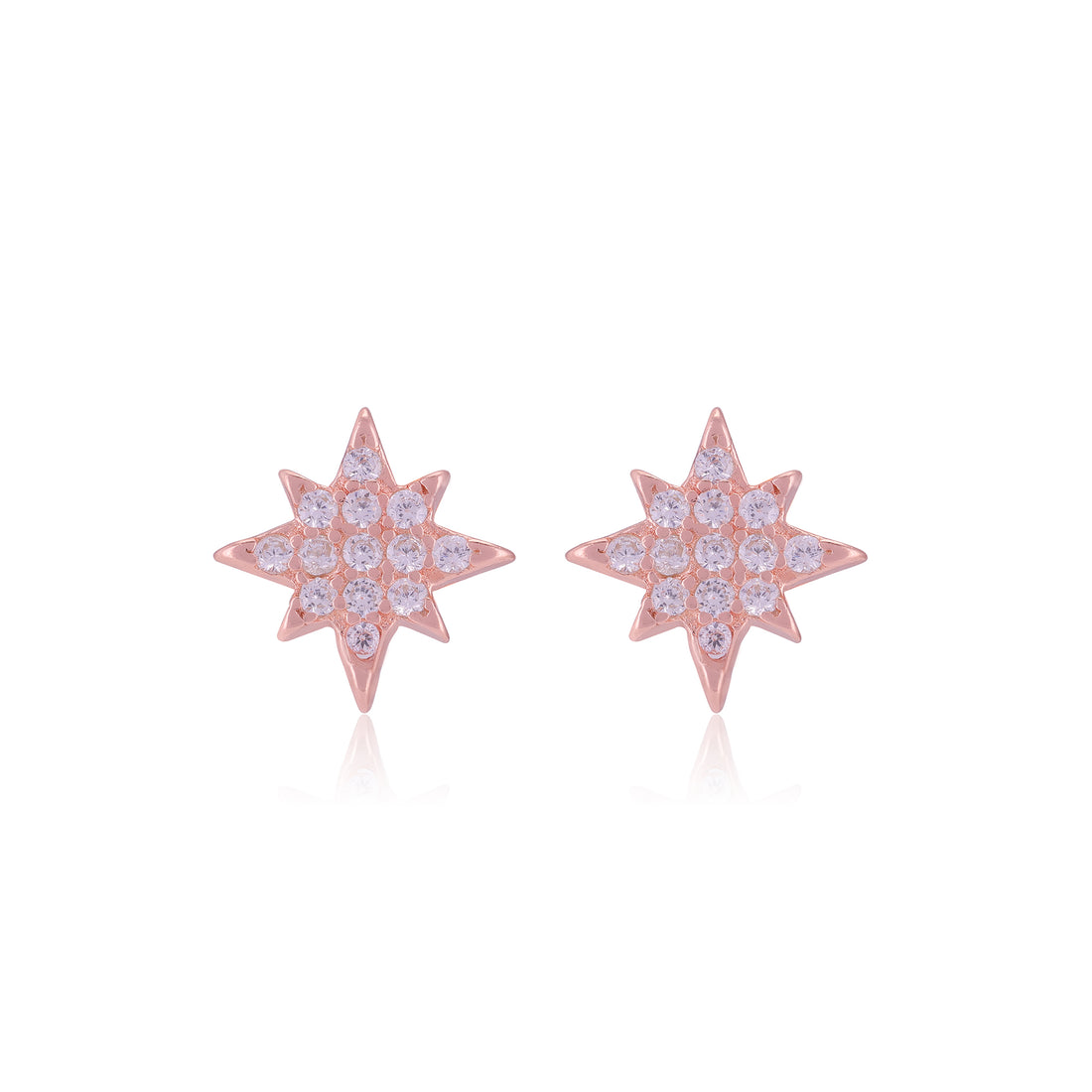 925 Sterling Silver Octave Star Shape Earrings for Women