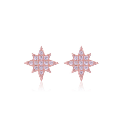 925 Sterling Silver Octave Star Shape Earrings for Women