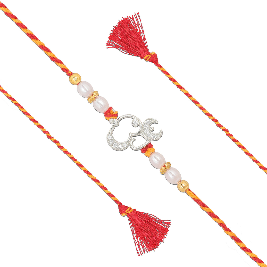 925 Sterling Silver Om Whispered Gentle Wings Rakhi Bracelet For Brother