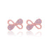 925 Sterling Silver One Side Stoned Bow Earrings for Women