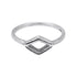 925 Sterling Silver Open Rhombus Frame Minimalist Geometric Stackable Ring for Women