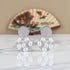 925 Sterling Silver Orbit Pearl Crystal-Encrusted Disc Top Earrings for Women