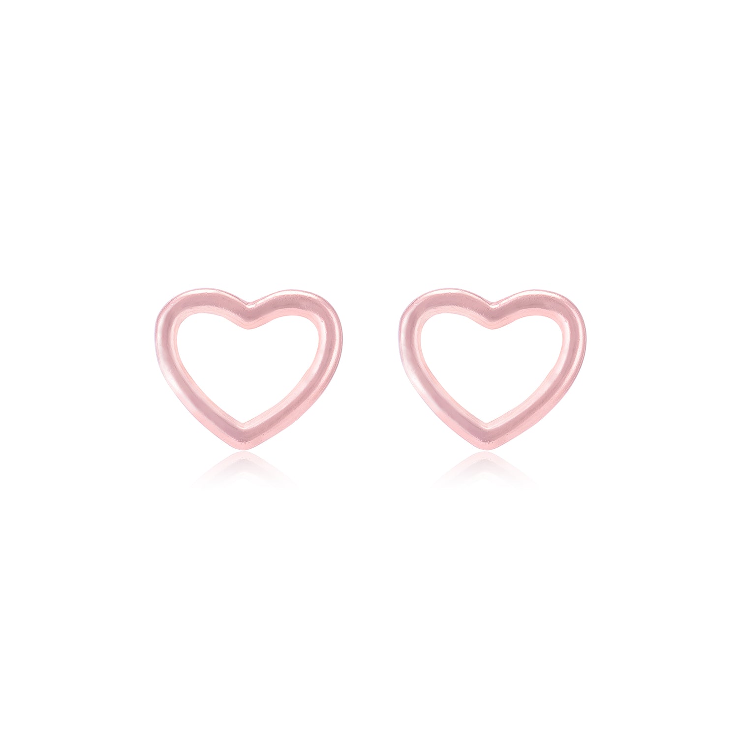 925 Sterling Silver Outline Heart Earrings For Women