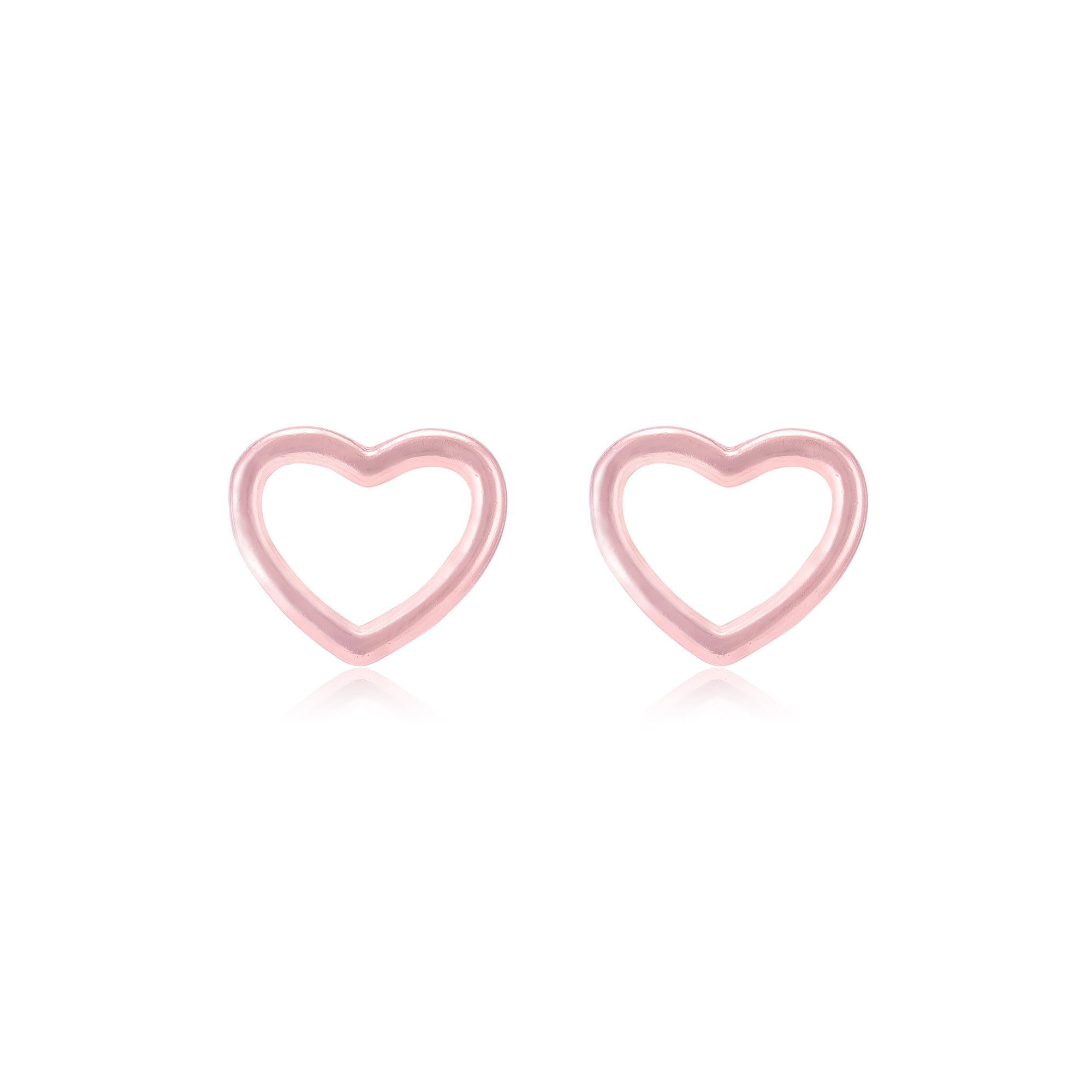 925 Sterling Silver Outline Heart Earrings For Women