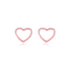 925 Sterling Silver Outline Heart Earrings For Women