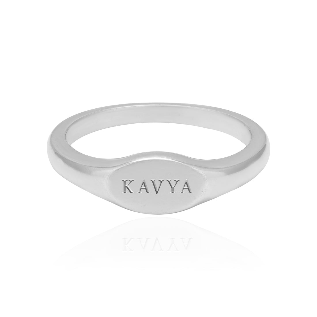 925 Sterling Silver Oval Plain Ring